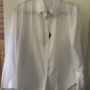 Elegant White Women's Button Down Shirt